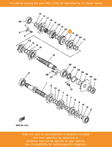 Yamaha gear 4th wheel - yamaha,