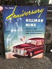 c1952 Hillman Minx "21 Year Anniversary" Brochure