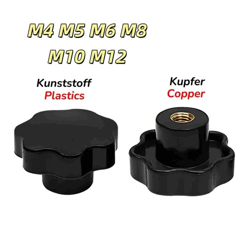 Black plastic star thumb - black,