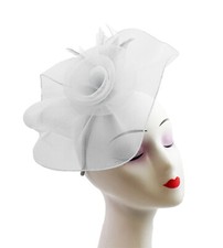 Large Elegant Headband & Clip Fascinator Wedding Hat Races Royal Ascot Occasion
