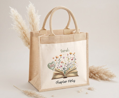Personalised jute bag gift - jute,