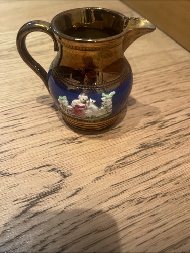 Antique copper lustre milk - milk, jug