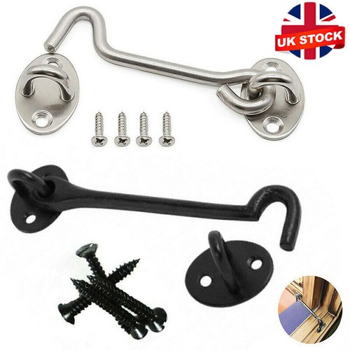 Cabin hook and eye - and, lock