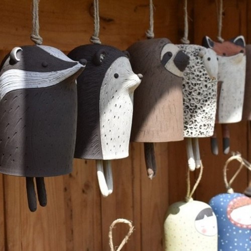 Cute animal wind chime resin - cute,
