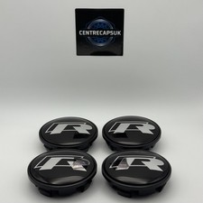 4 x Alloy Wheel Centre Hub Caps 65mm R Line Golf R Passat Sharan 3B7601171 