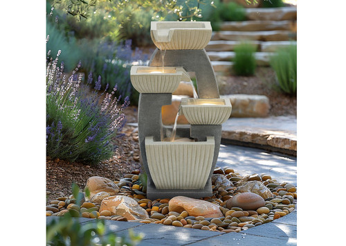 Elbe cascading water feature - feature,