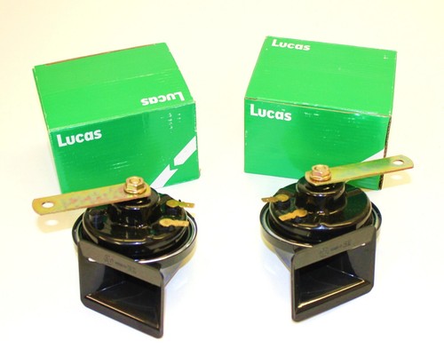 Pair lucas 12v horns - of,