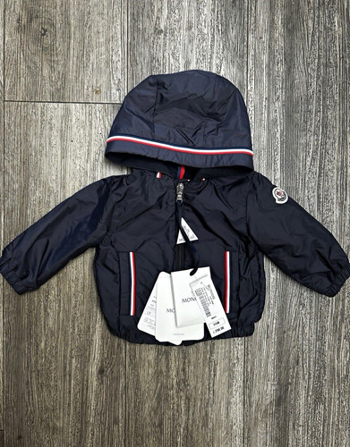 Moncler navy hooded padded - moncler,
