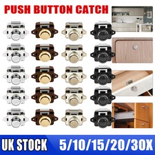 Push Button Catch Lock Latch Knob Drawer Cupboard Cabinet Door Caravan Campervan