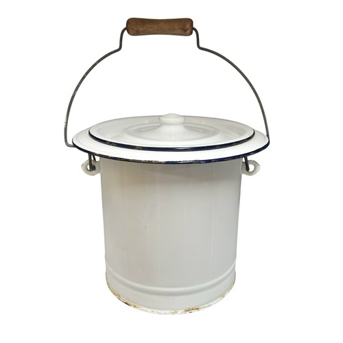 Vintage french white enamel - white,