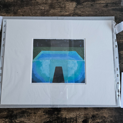 David hockney mounted print - david,