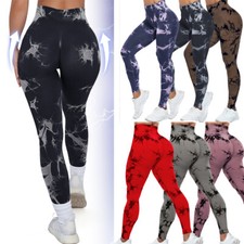 Womens Seamless Butt Lifting Leggings UK High Waist Tummy Control Gym Yoga Pants