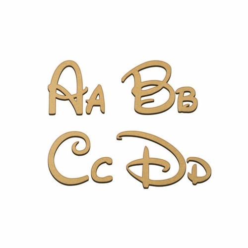 Disney font wooden letters - font,