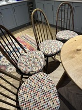 NEW Seat Pads Cushions Ercol dining chairs Buffer Sit Bolster Pillow Tapestry