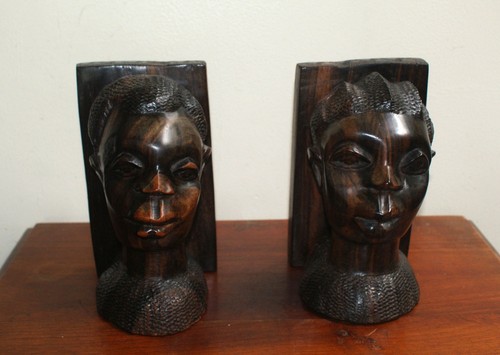 Pair vintage ebony wooden hand - vintage,
