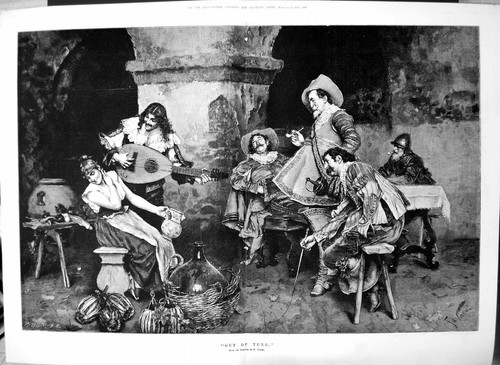 Antique print out - print, tune