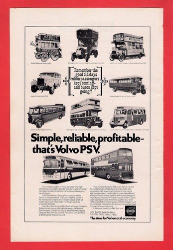 Old bus magazine advert - magazine,