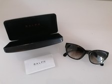 Ralph Lauren Women's Sunglasses Dark Brown Tortoise Cat Eye + Case VG Condition