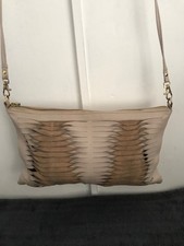 Ladies beige and brown leather bag by Topshop