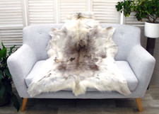Genuine REINDEER HIDE Rug Massive Real Reindeer Skin Pelt Sofa Floor Cover R518