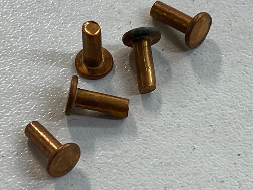 Copper tubular rivets oval - copper,
