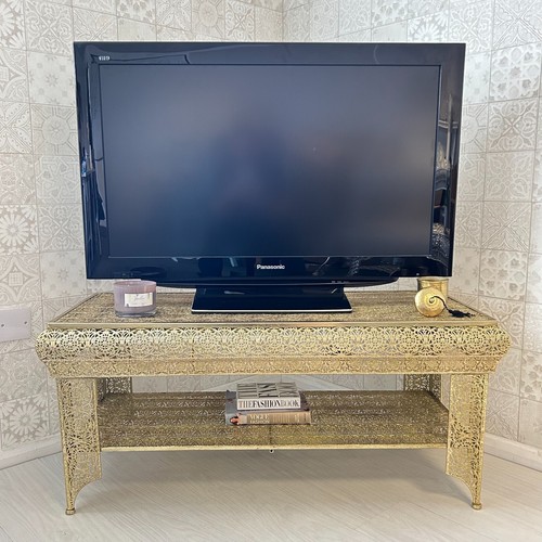 Gold stand unit embossed - tv,