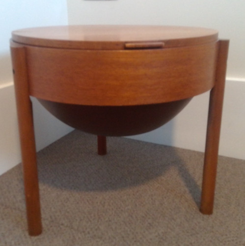Mid century modern teak sewing - teak,