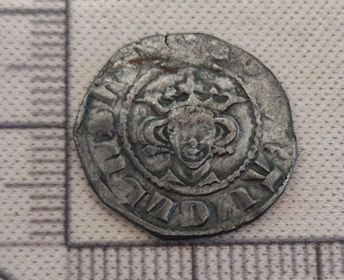 Edward silver hammered penny - silver,