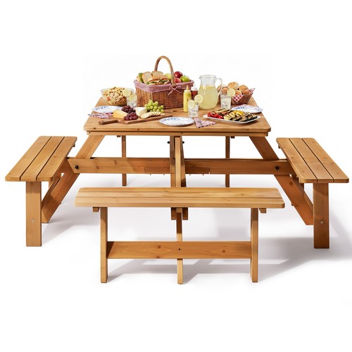 Garden picnic table with - garden,