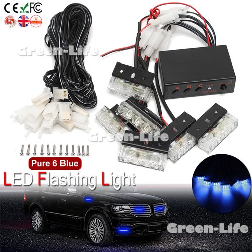 Car leds blue strobe - car,
