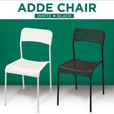 NEW Ikea STRONG Plastic FRAME Home,OFFICE Kitchen BACK Rest CHAIR Black & White