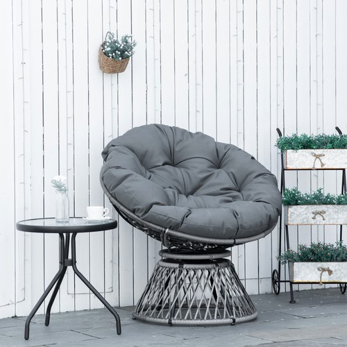 Swivel rattan papasan - rattan, moon