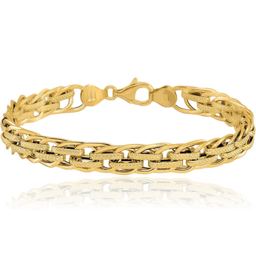 14k solid yellow gold - gold, link