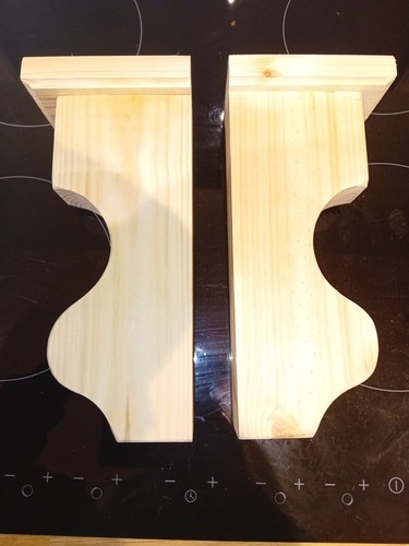 Pine wood corbels - wood, decorative