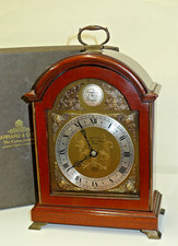 BOXED ELLIOTT Bracket Mantel Clock Timepiece 8-days GARRARD the CROWN JEWELLERS