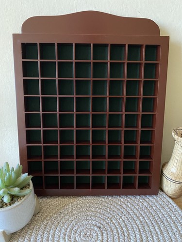 Vintage wooden thimble display - wooden,