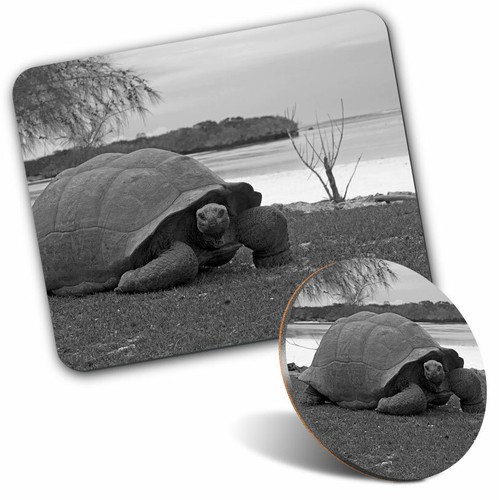 Mouse mat coaster set bw - set,