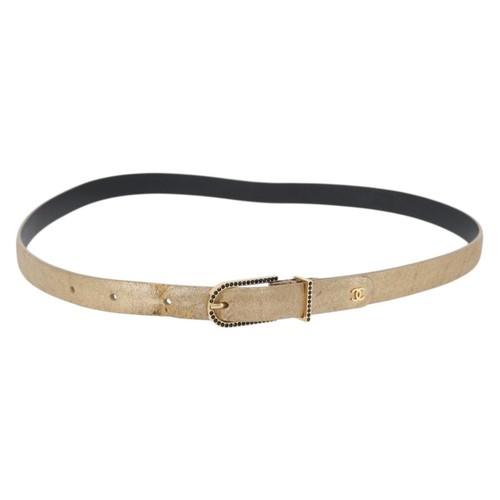 Chanel belt leather gold - belt, 33.5"