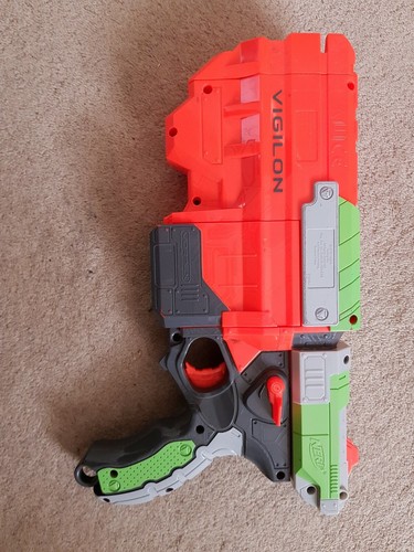 Nerf gun orange grey green - nerf,