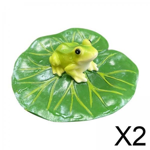 2xfloating water lily leaf - lily,