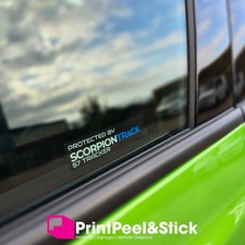 ScorpionTrack Window Stickers. Theft Deterrent - Multi Buy Discounts!