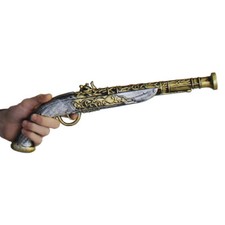 PLASTIC PIRATE TOY PISTOL COWBOYS WILD WESTERN FANCY DRESS PROP ACCESSORY