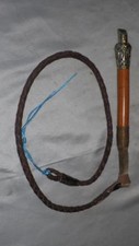Vintage Malacca Cane Beagler/Dog Hunt Whip With Lash- Whistle Top - 20cm