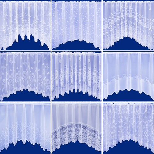 Jardiniere arched net curtain - arched,