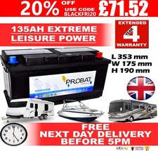 12V 135AH 135 AH Leisure Battery DEEP CYCLE for Motorhome / Caravan / Campervan£