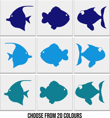 Bathroom tile stickers fish - bathroom,