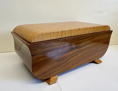 Vintage wooden tea caddy - vintage,