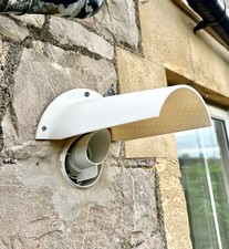 Boiler Flue Rain Cover Terminal Guard Protection Wind Cowl Weather WHITE 