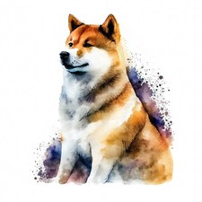10x Akita Inu car sticker 9x9
