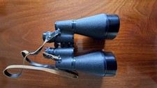 Ross Enbeeco 13X60 binoculars in original leather case. Damaged eyepiece.